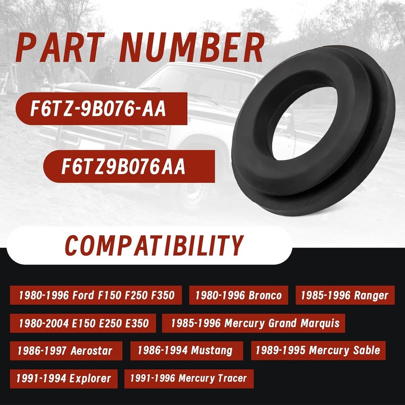 Antrys Fuel Gas Tank Vapor Valve Replacement Seal Grommets F6TZ-9B076-AA for Ford - Bronco, Aerostar, F150, F250, F350 and Mercury Sable, F6TZ9B076AA Ensure the Seal Between the Fuel Vapor Valve-8PCS - Image 2